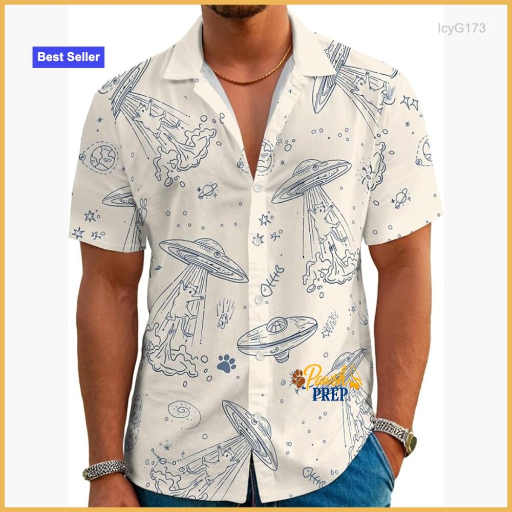 Men's Hawaiian Shirt Short Sleeve Button Down Casual Summer Beach